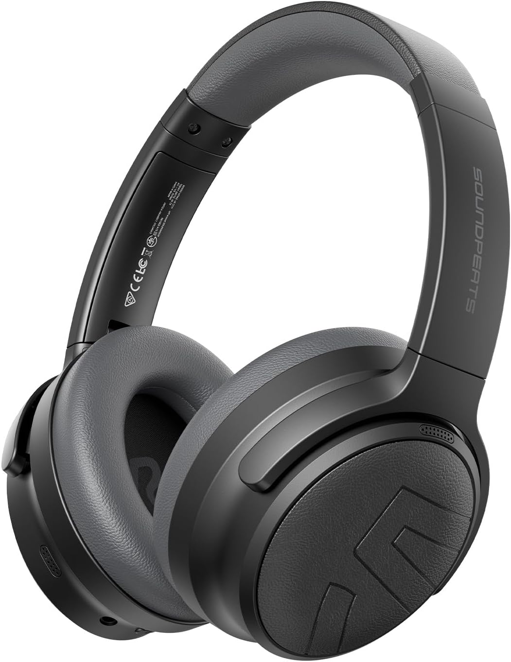 SOUNDPEATS Space Pro（ブラック）の形状と外観が分かる商品写真