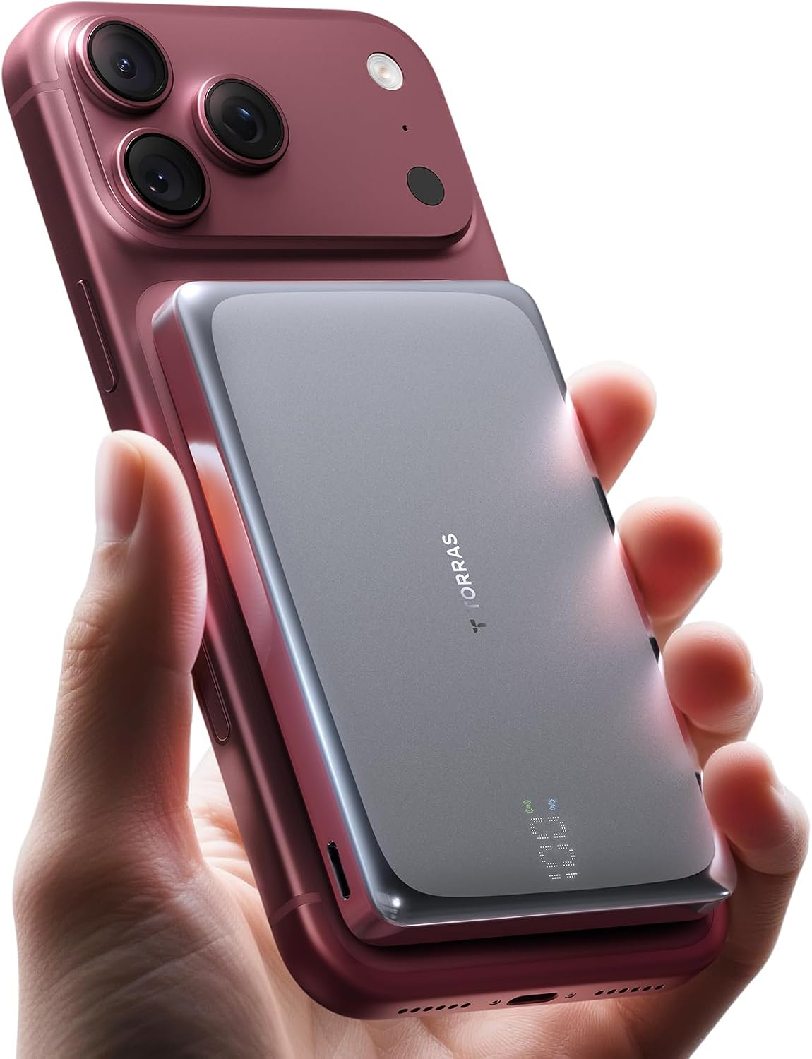 TORRAS MiniMag Pro（10000mAh・グレー）の形状と外観が分かる商品写真