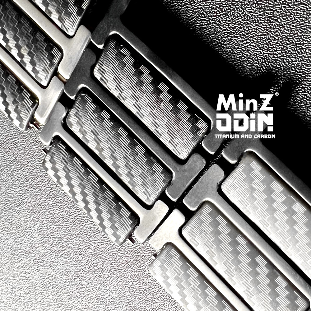 MinZ ODINのカーボン柄のアップ