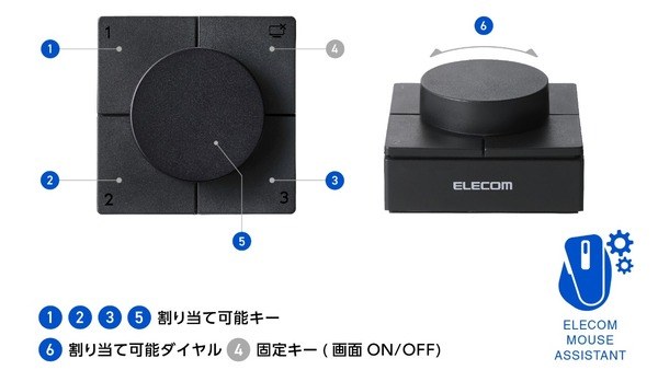 DST-L080BPBKのキーとダイヤルの配置を示した図